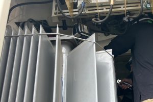 【高圧受変電設備】500kVA高圧トランス更新後の接続作業