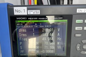 【各種試験】三相回路の電力測定結果表示