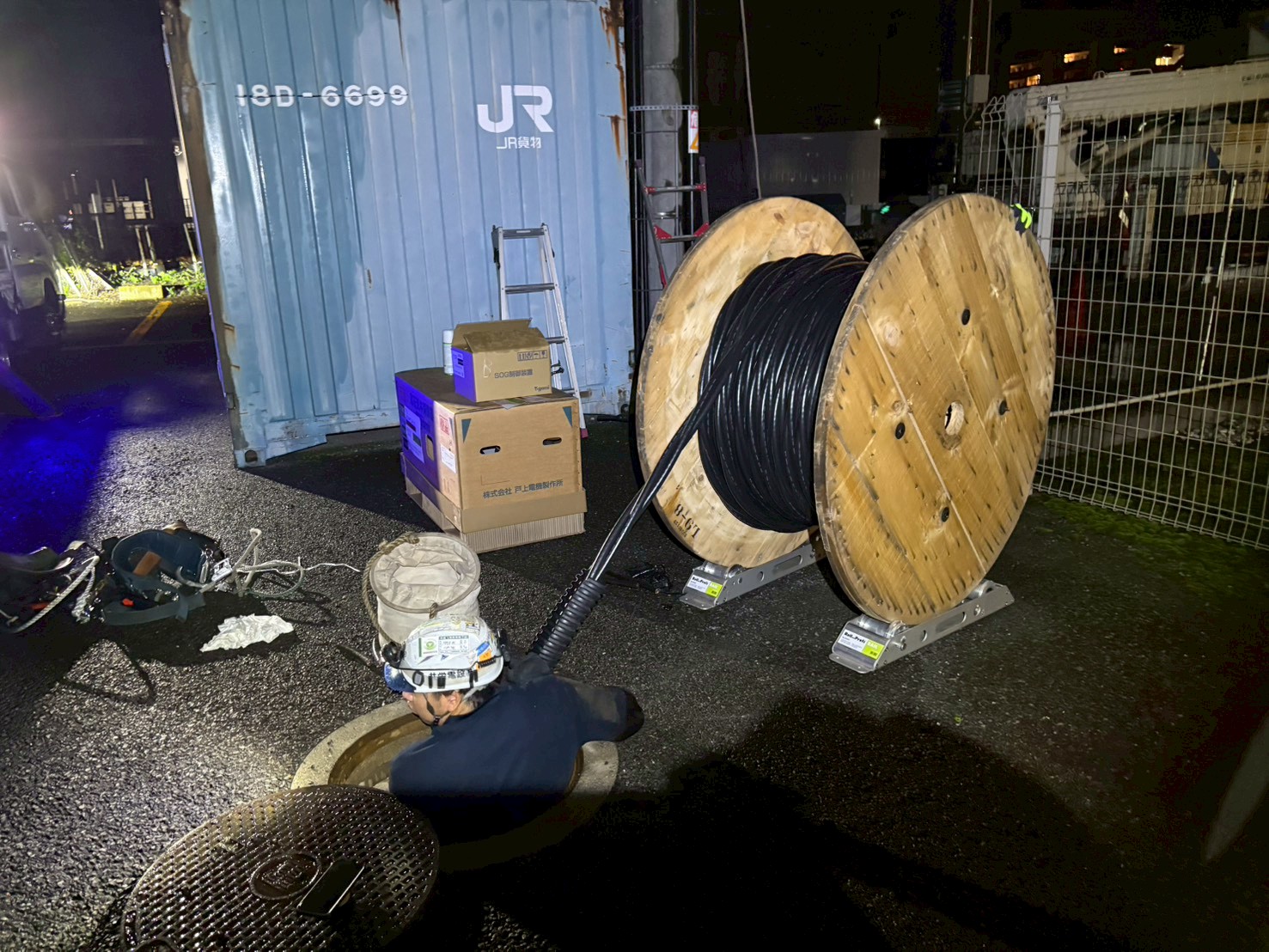 【高圧受変電設備】PAS更新工事・高圧ケーブル布設