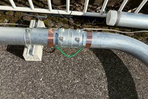 【系統用蓄電所】鋼製電線管のボンディング施工