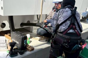 【太陽光発電設備】集電盤 幹線ケーブル入線・配管工事