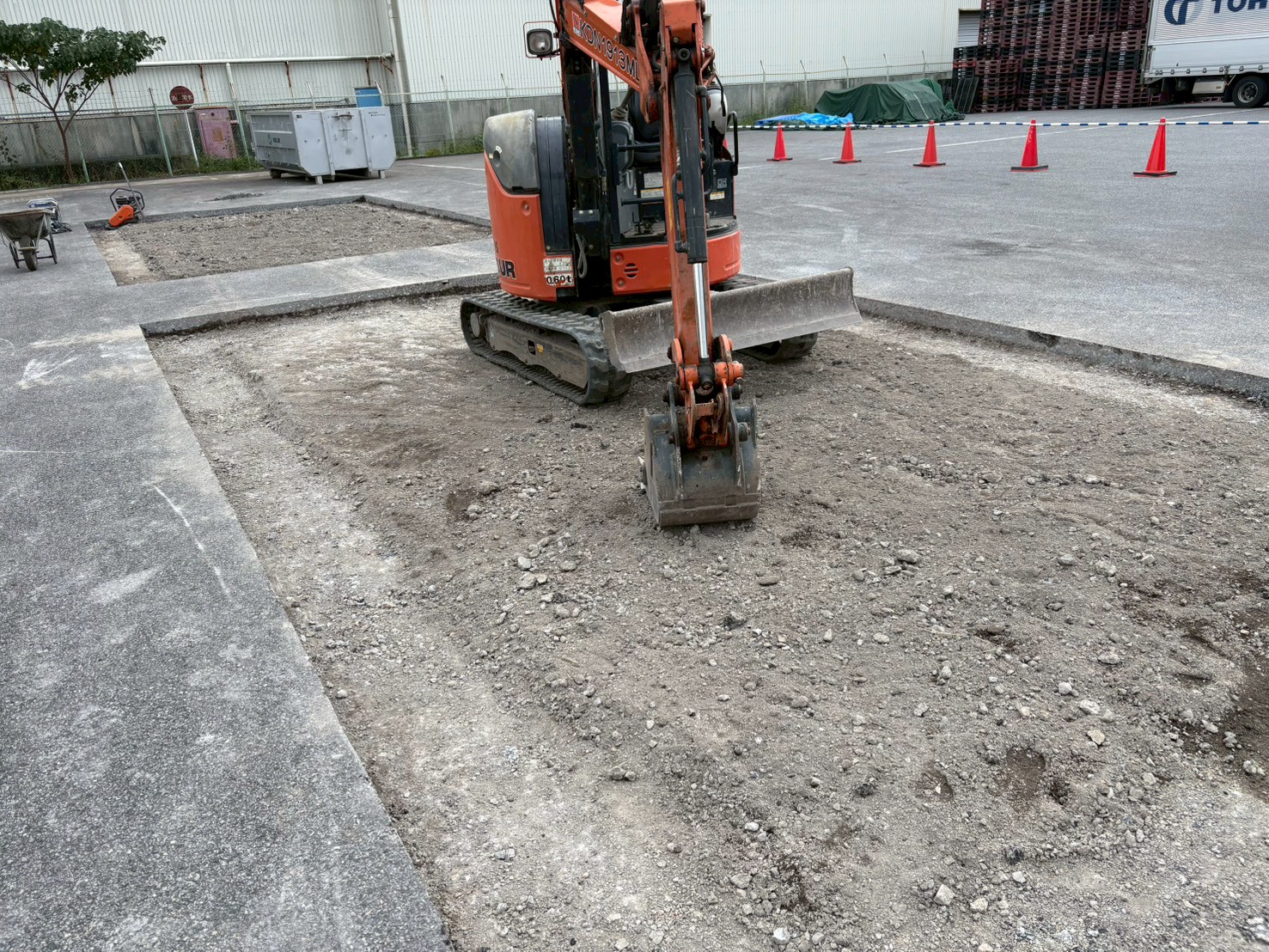 【系統用蓄電所】基礎工事｜掘削・床付け作業
