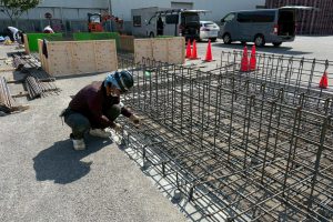 【系統用蓄電所】基礎工事｜鉄筋組立（配筋）作業