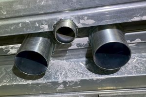 【高圧自家消費型】防水スリーブ管の取り付け完了
